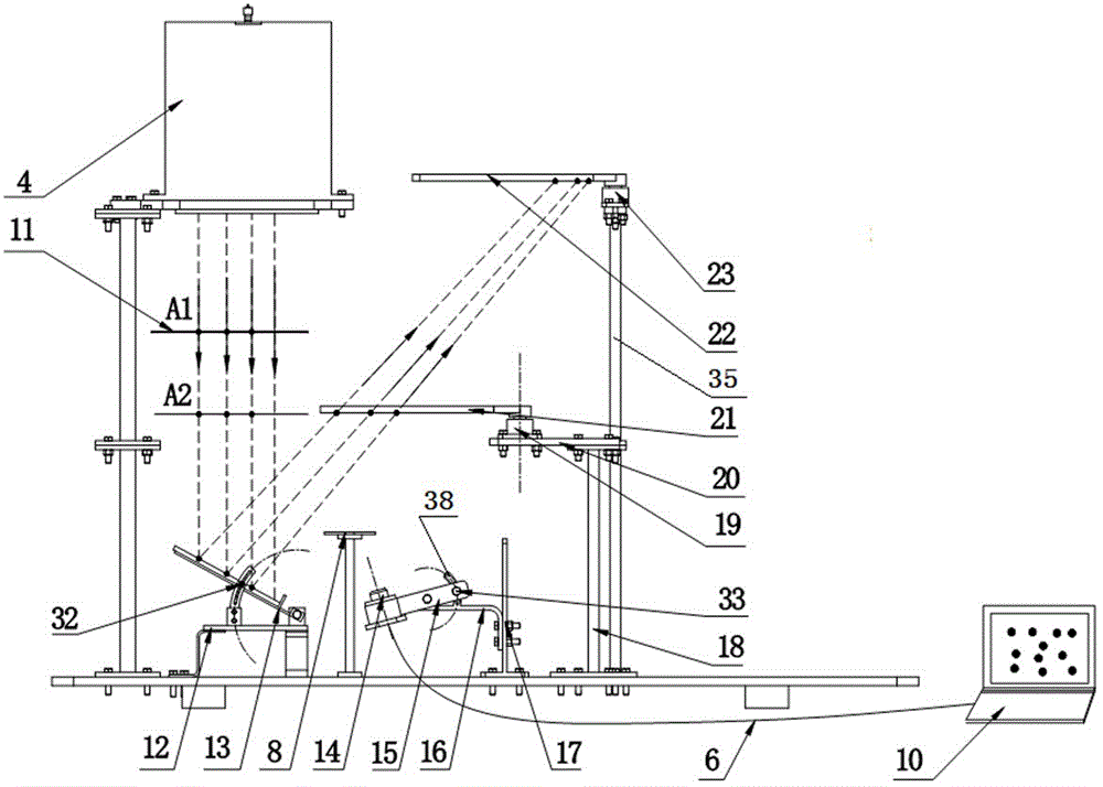 Device and method for detecting surface shape of solar concentrator reflector based on optical imaging