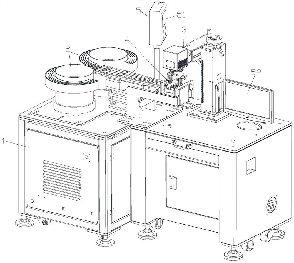 Rapid marking equipment based on vibration disc discharging