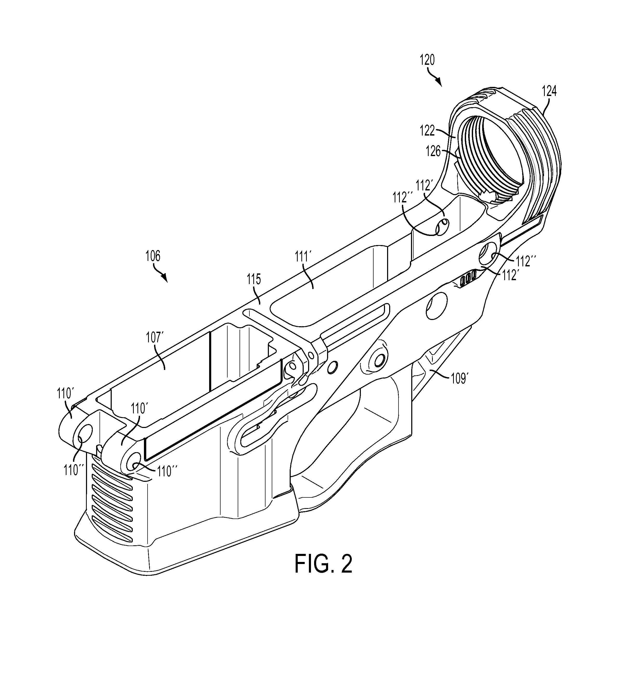 Hybrid lower receiver for a rifle