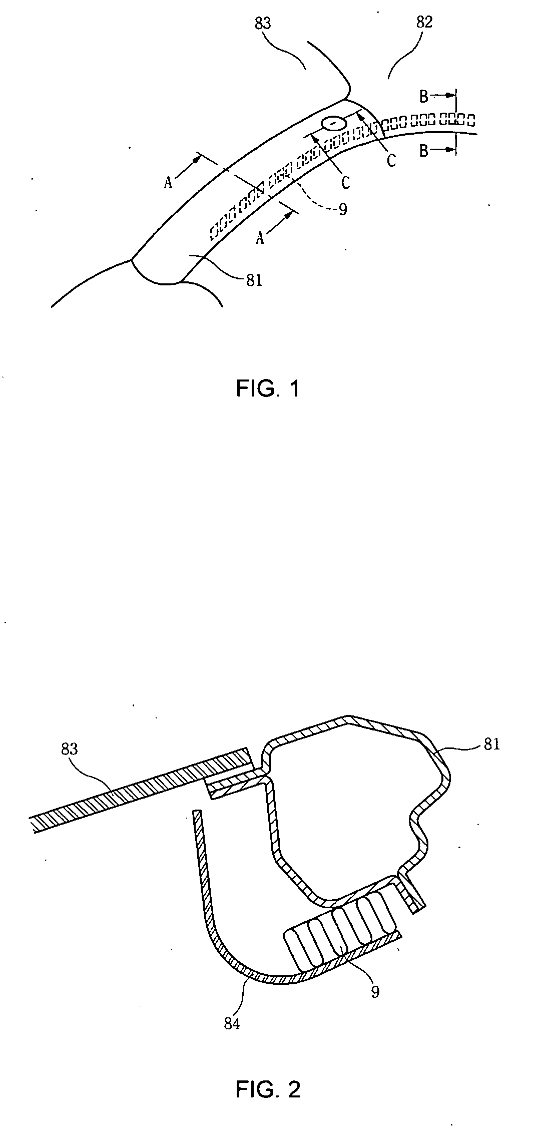 Pillar structure of curtain airbag