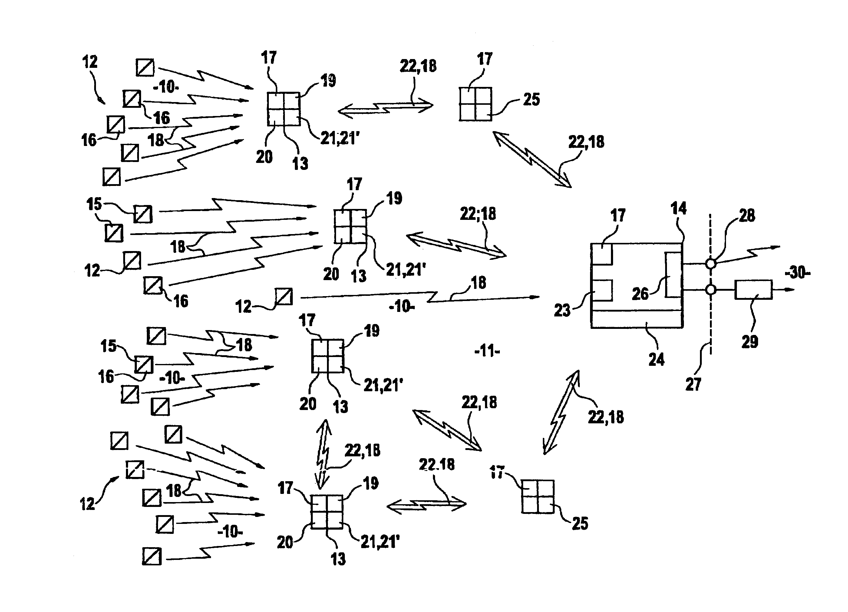 Data communication radio network