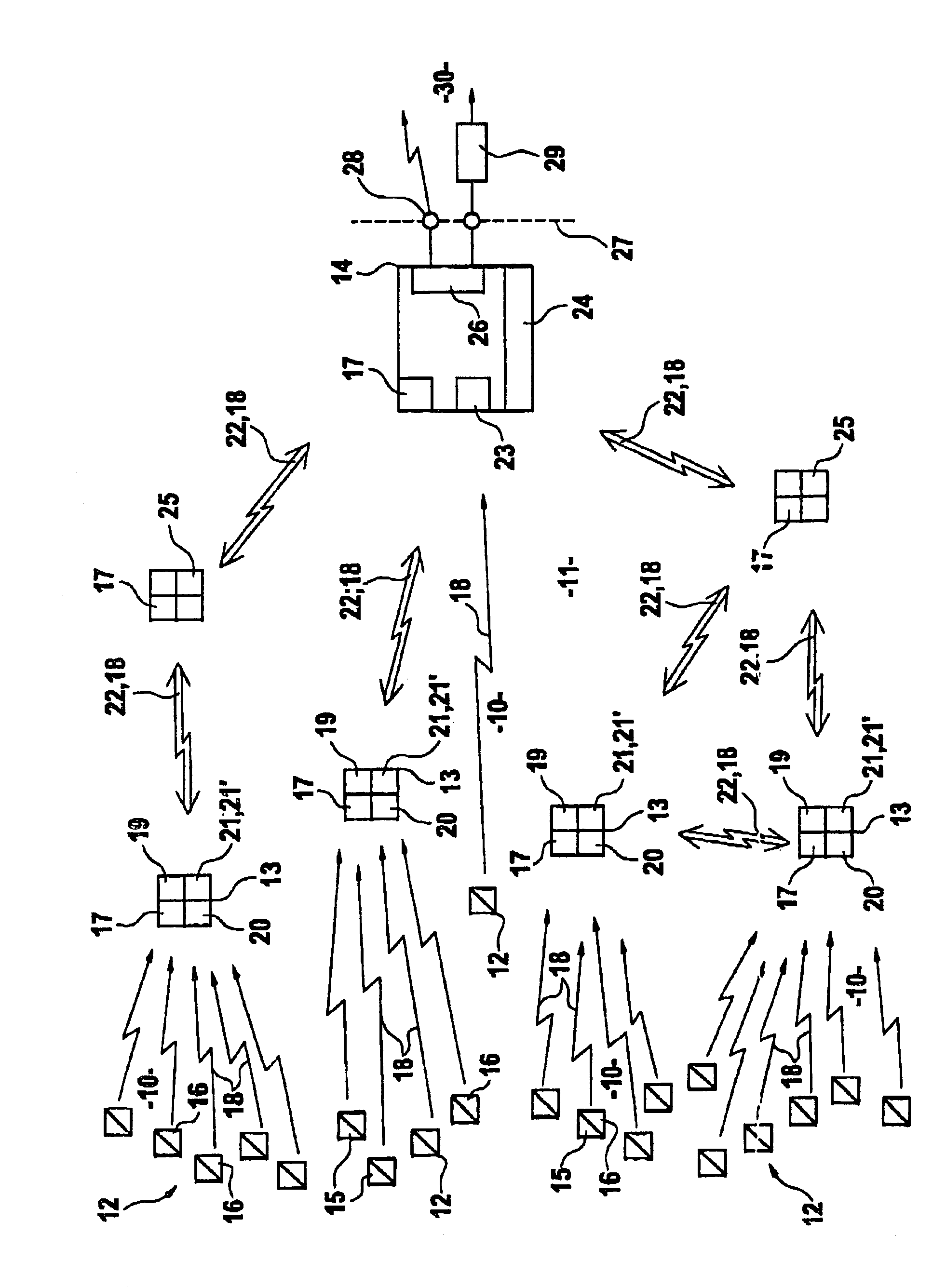 Data communication radio network