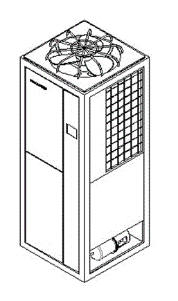 Integrally-sealed central air conditioner outdoor unit