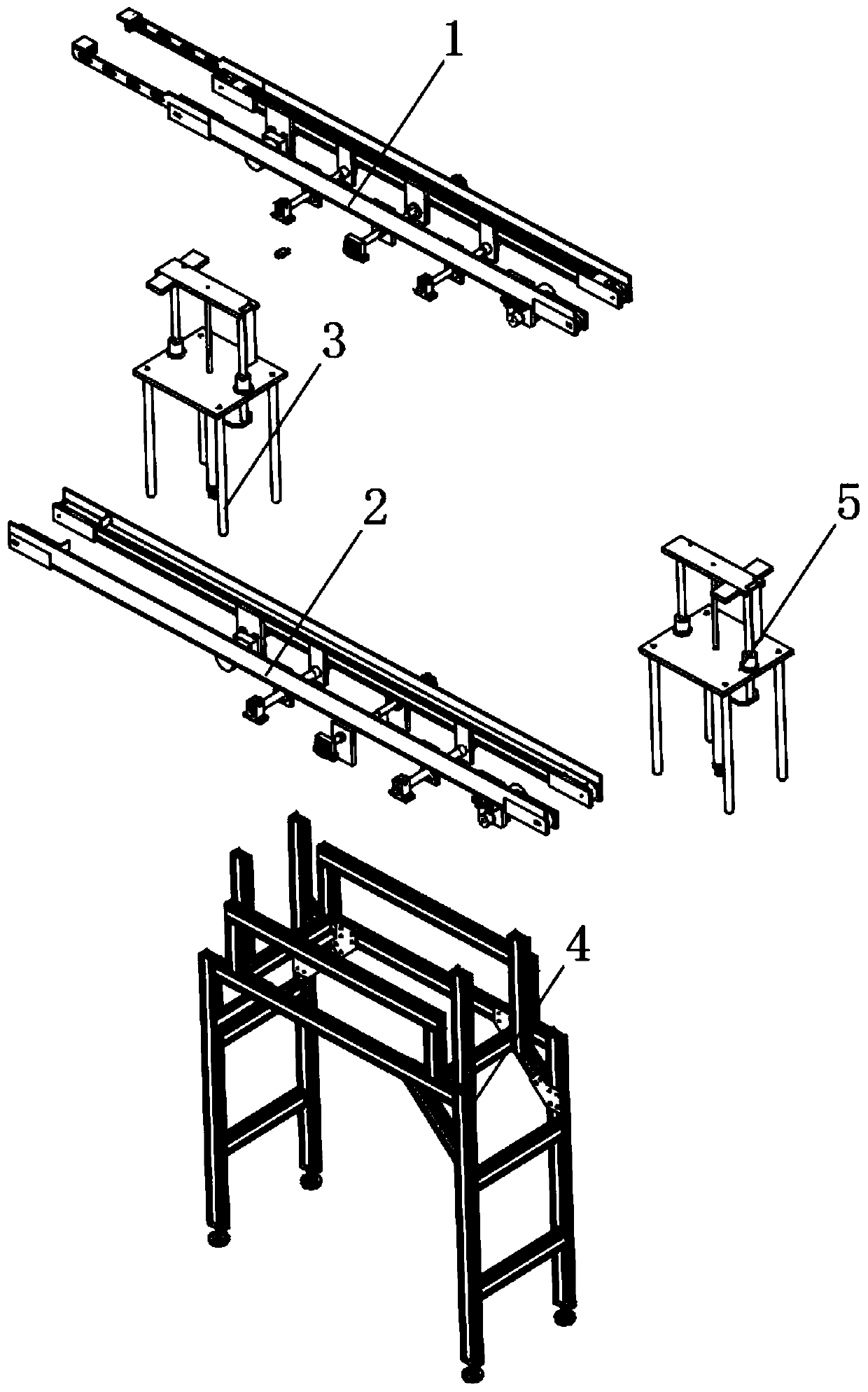 Material transfer device used in plastic uptake process of plastic uptake machine and transfer method of material transfer device