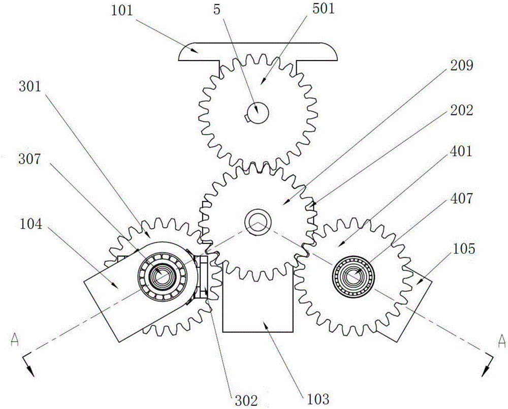 Traction device for wheeled pipeline robot