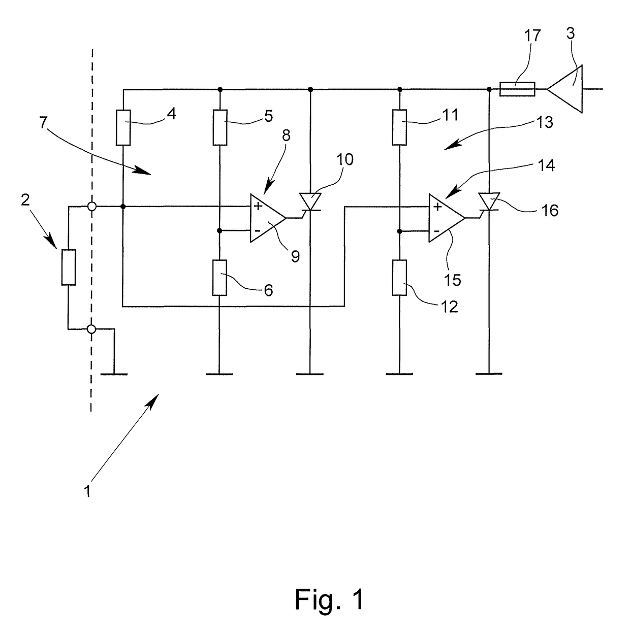 Circuit arrangement for monitoring temperature and calorimetric mass flowmeter