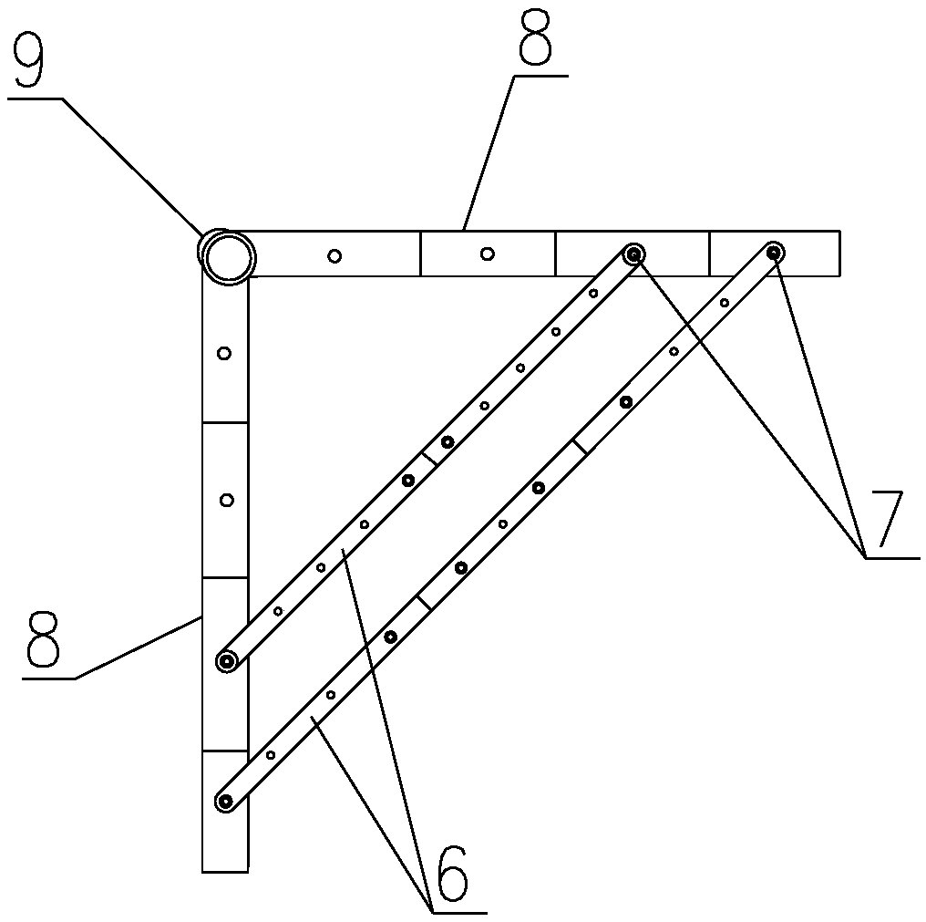 Connecting mould plate for inside corner and outside corner and with adjustable angle