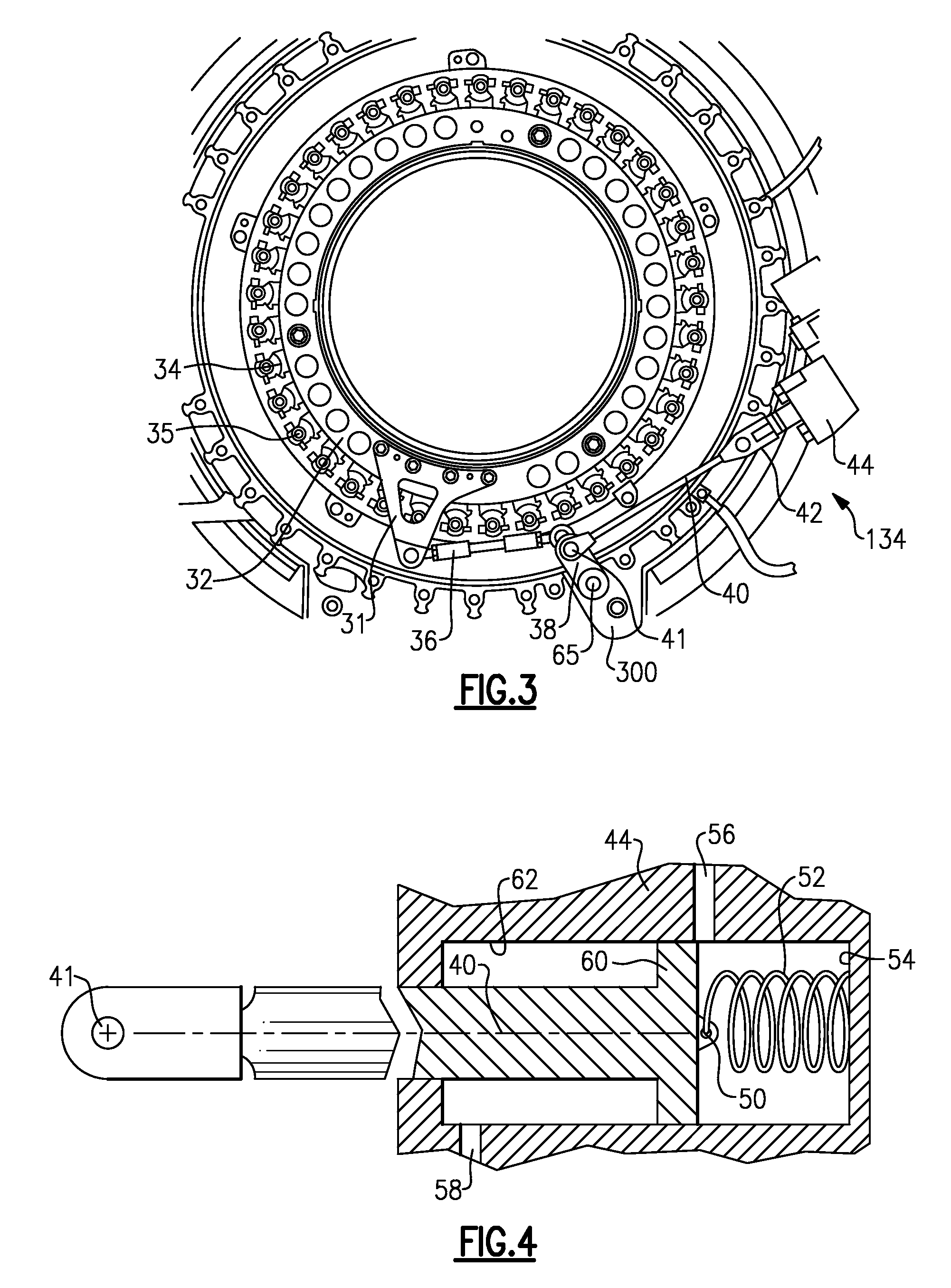 Inlet guide vane drive system with spring preload on mechanical linkage