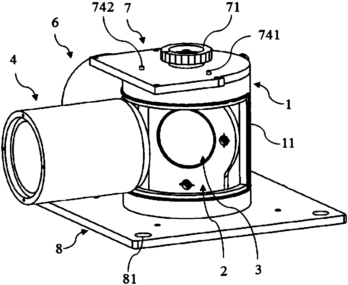 Optical path transmitting and reversing device and optical performance parameter detection system