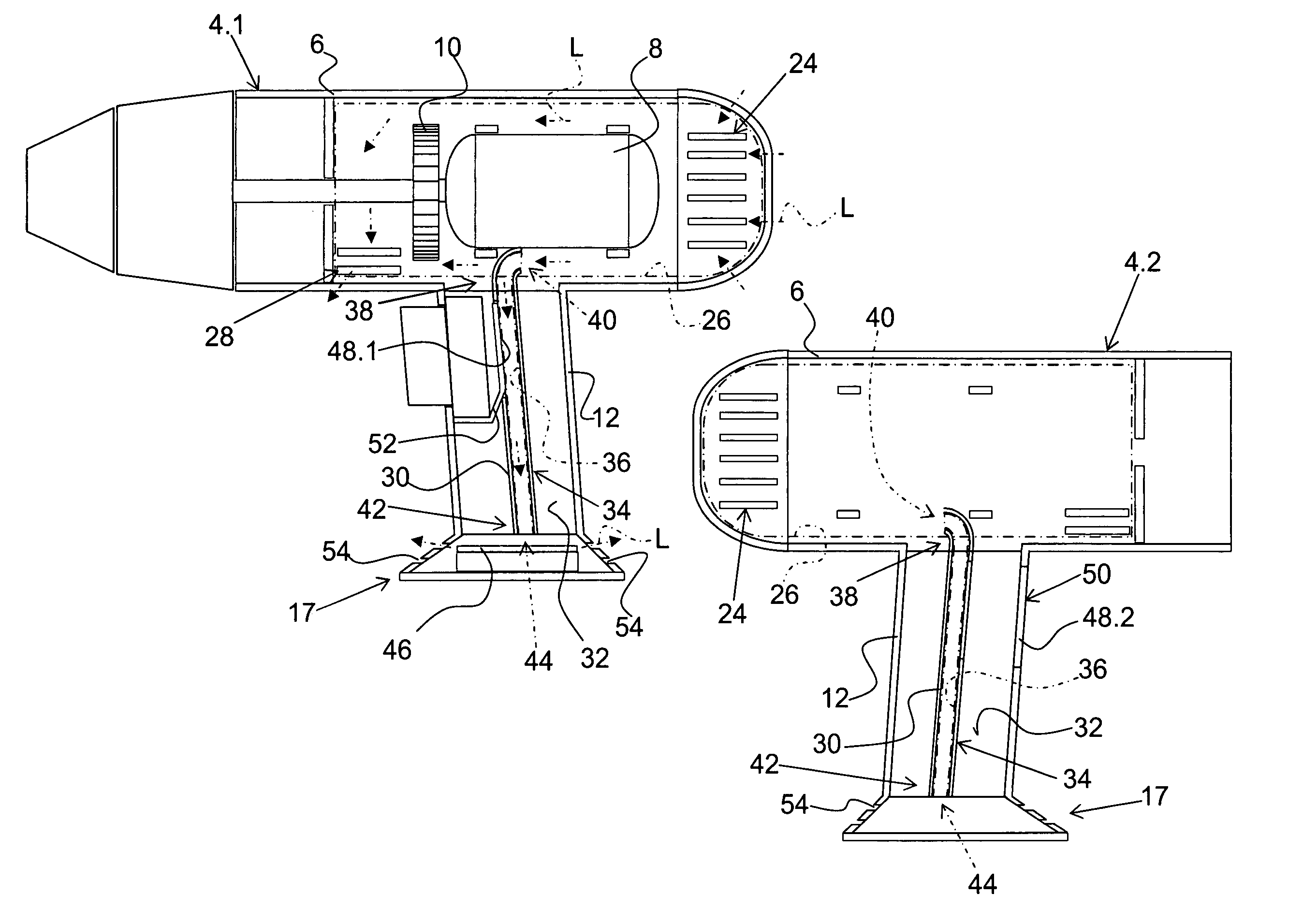 Electrical hand-held power tool with cooling of electronics