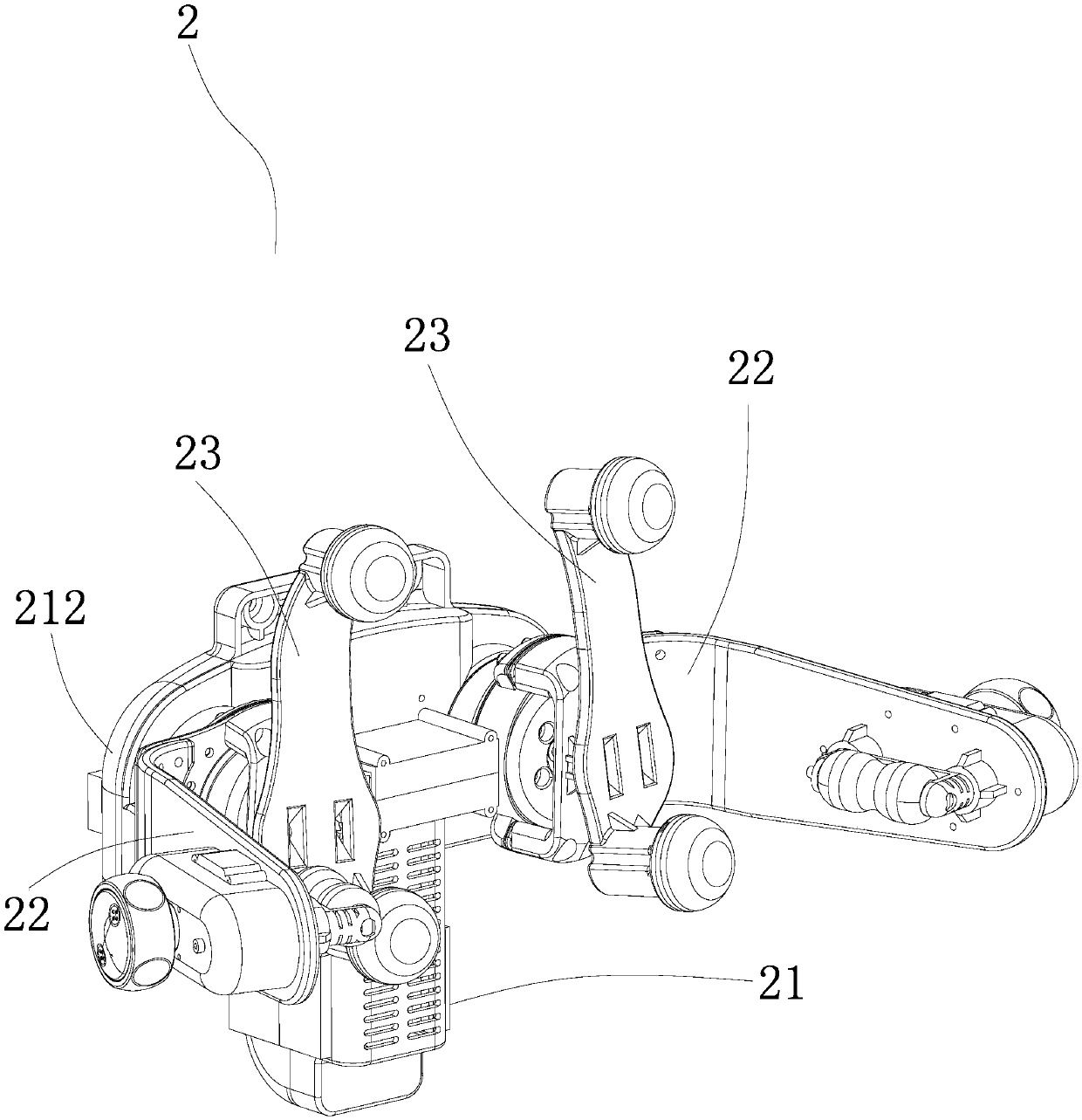 Seated weight reducing massage deVice