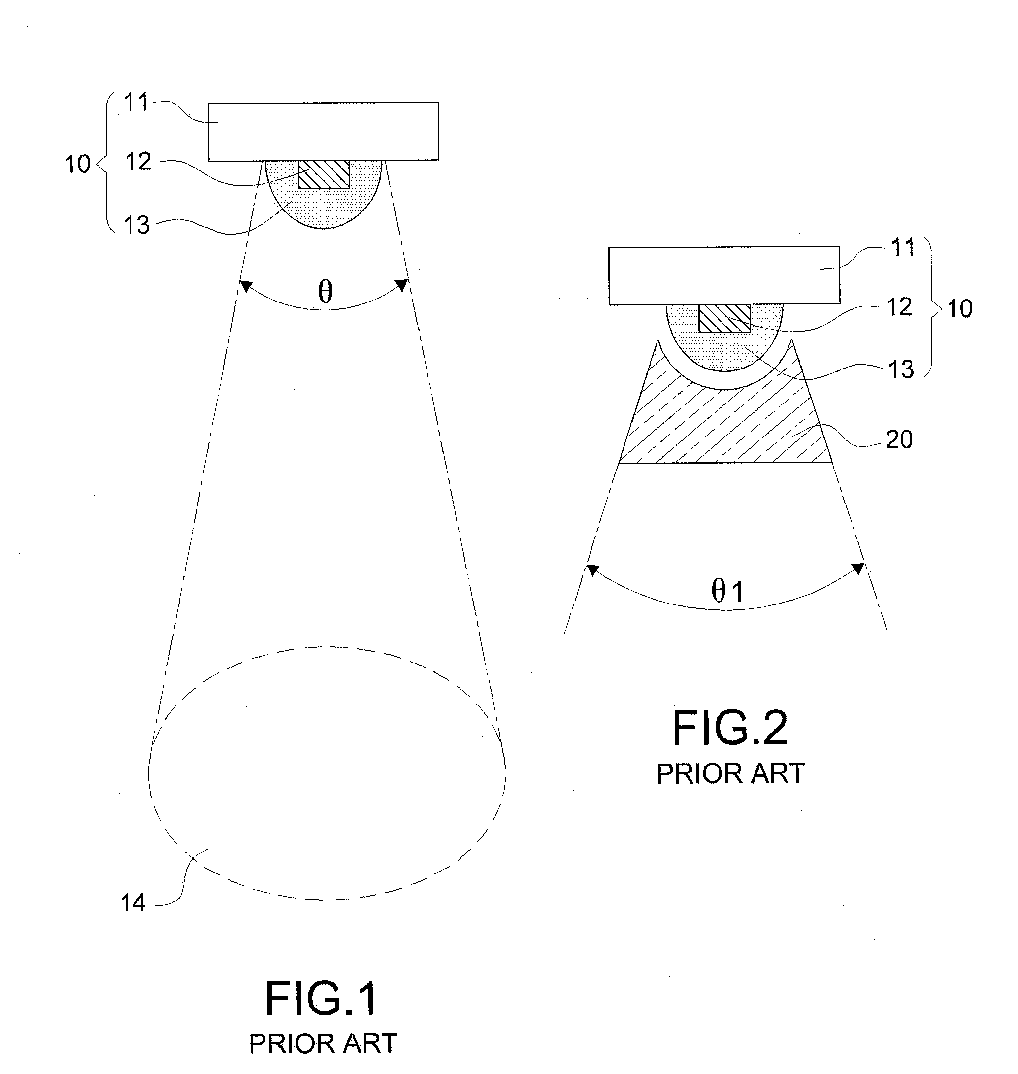 Smt encapsulation body of a light-emitting diode with a wide-angle illumination light shape