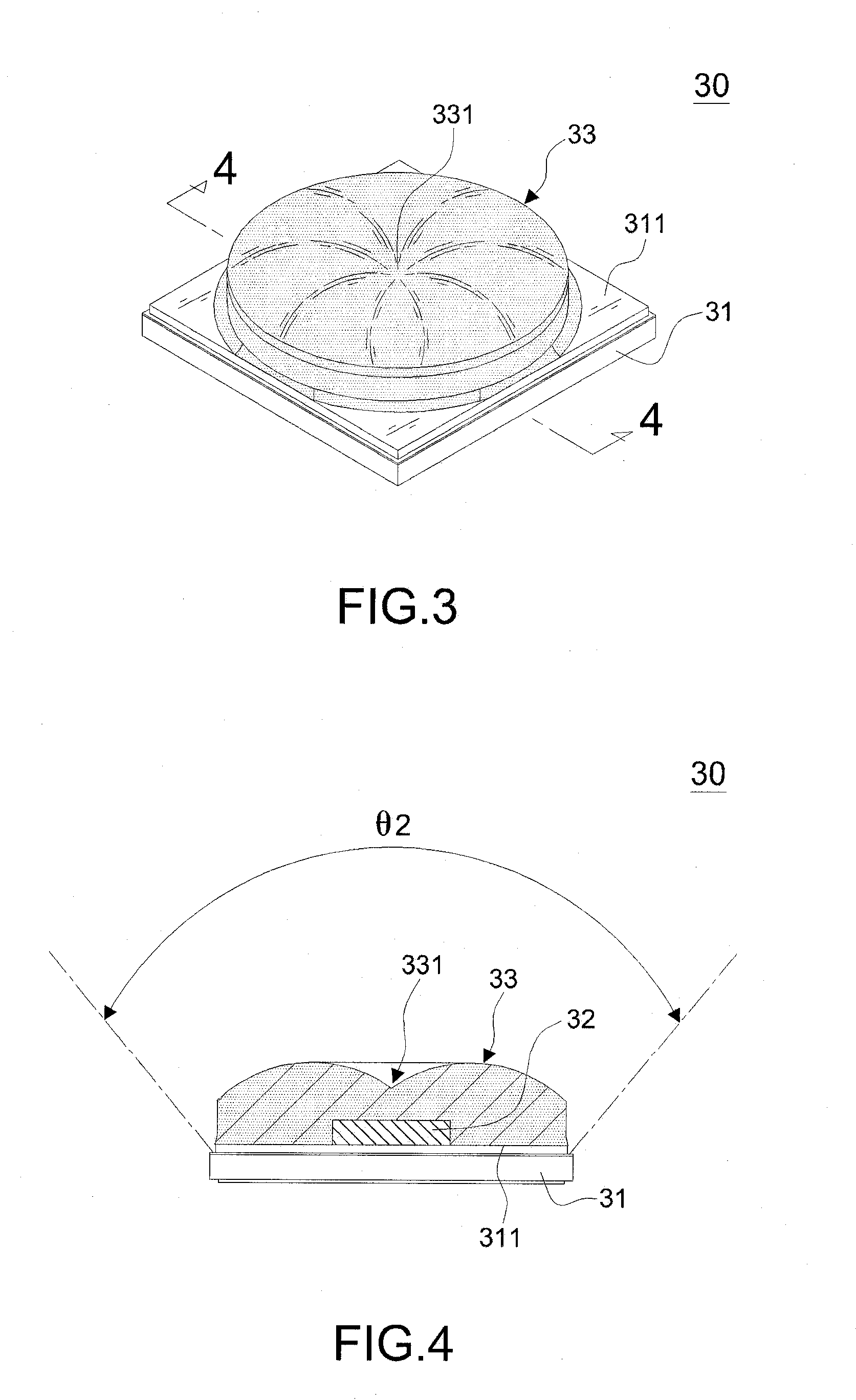 Smt encapsulation body of a light-emitting diode with a wide-angle illumination light shape