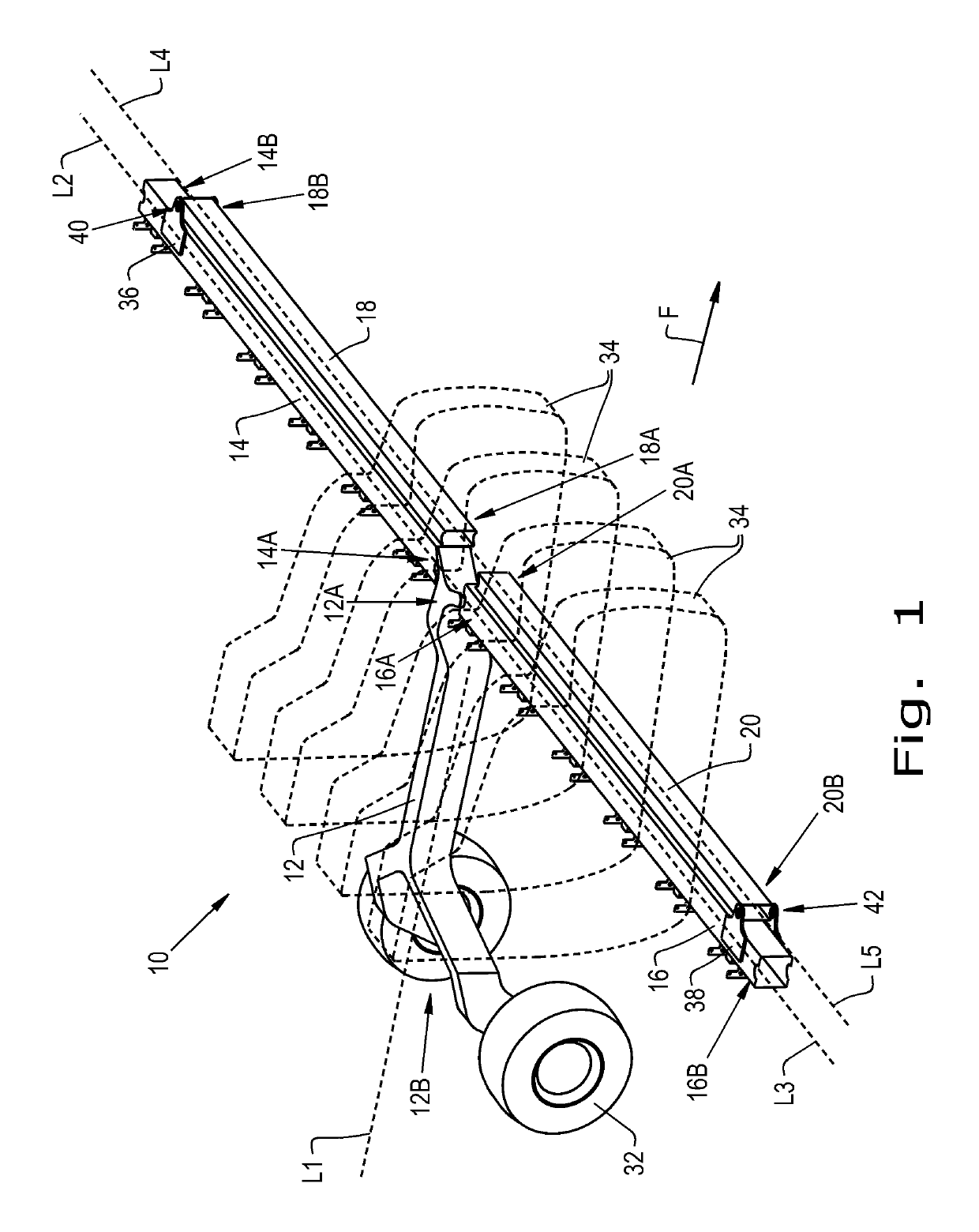 Mounted front fold agricultural toolbar