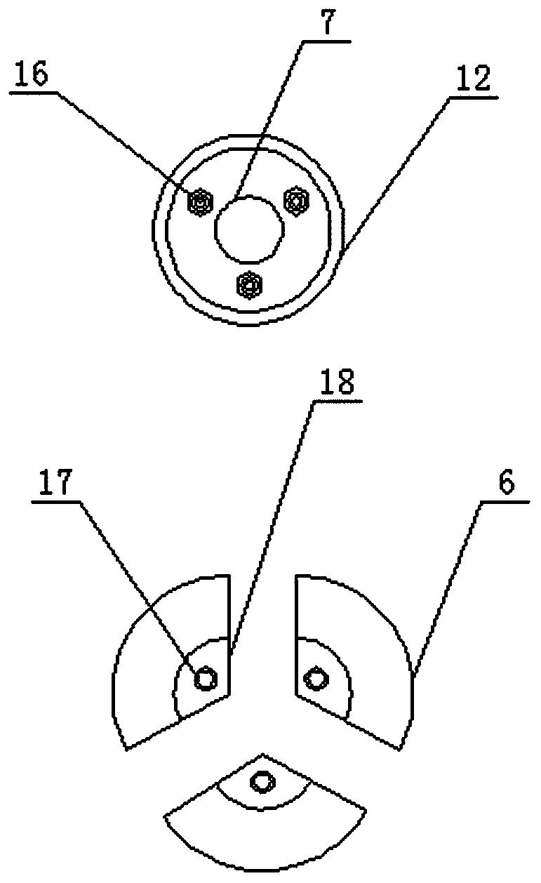 Efficient mounting and clamping method for single crystal silicon thermal field crucible