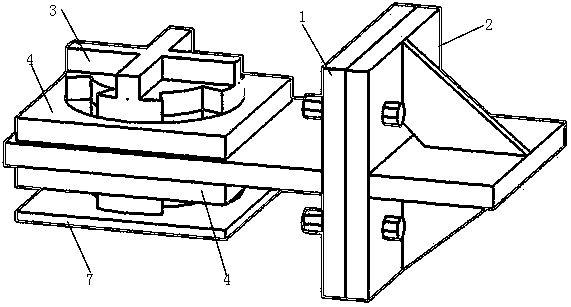 Vertical-horizontal connecting node for connecting module frames