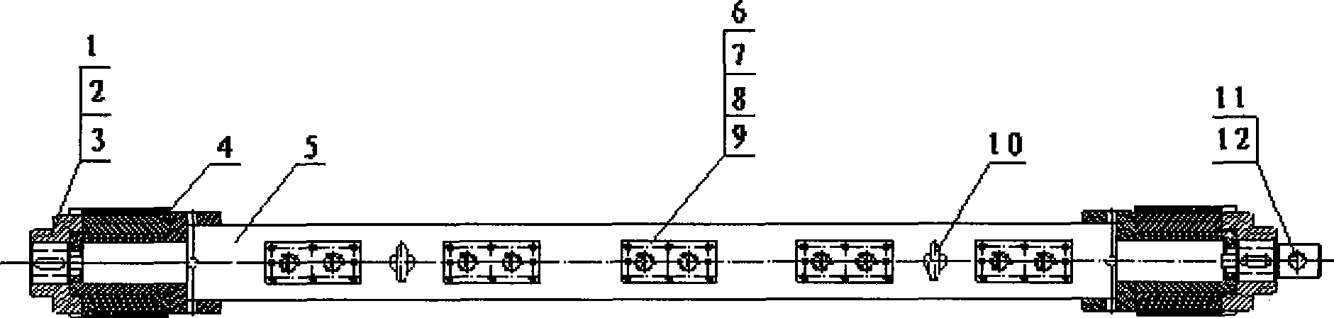 Technological method of fine boring large-sized diesel engine cylinder porous series