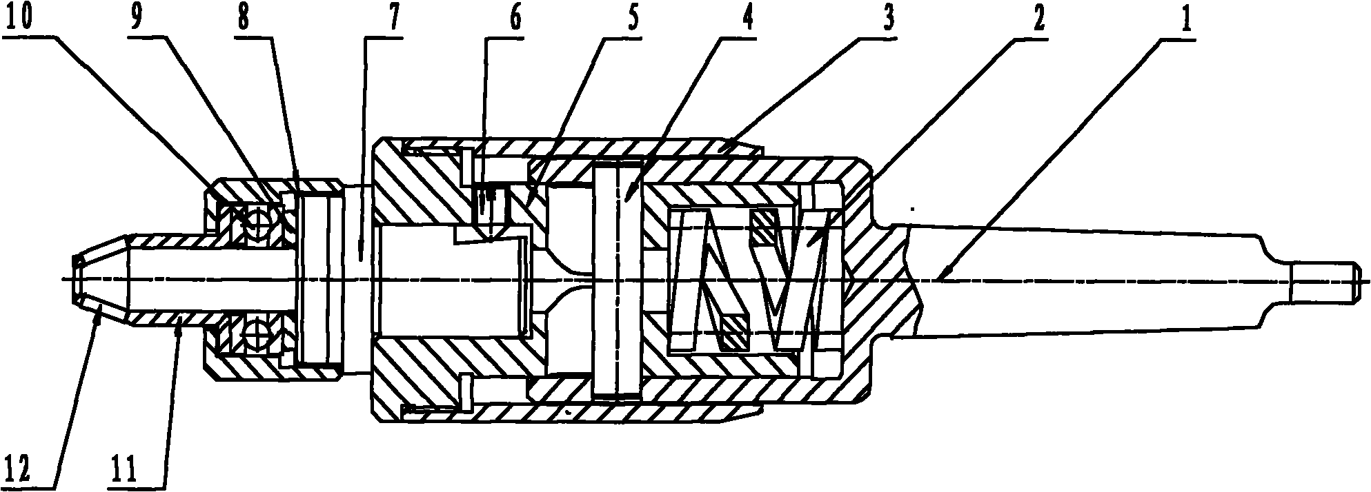 High-precision elastic tapered bore rolling device of cone sealing pipe joint