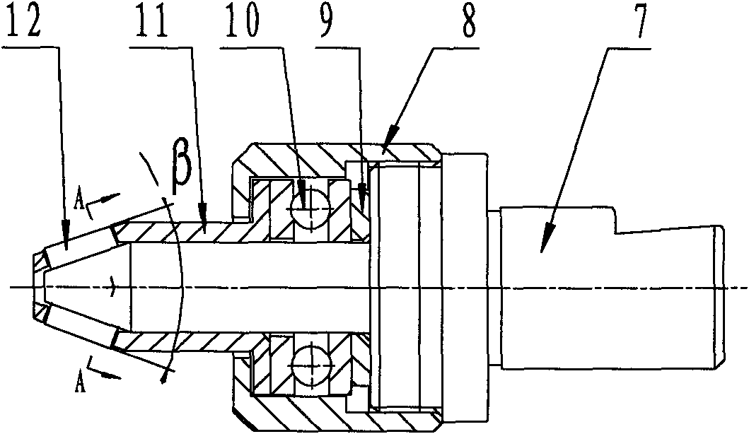 High-precision elastic tapered bore rolling device of cone sealing pipe joint