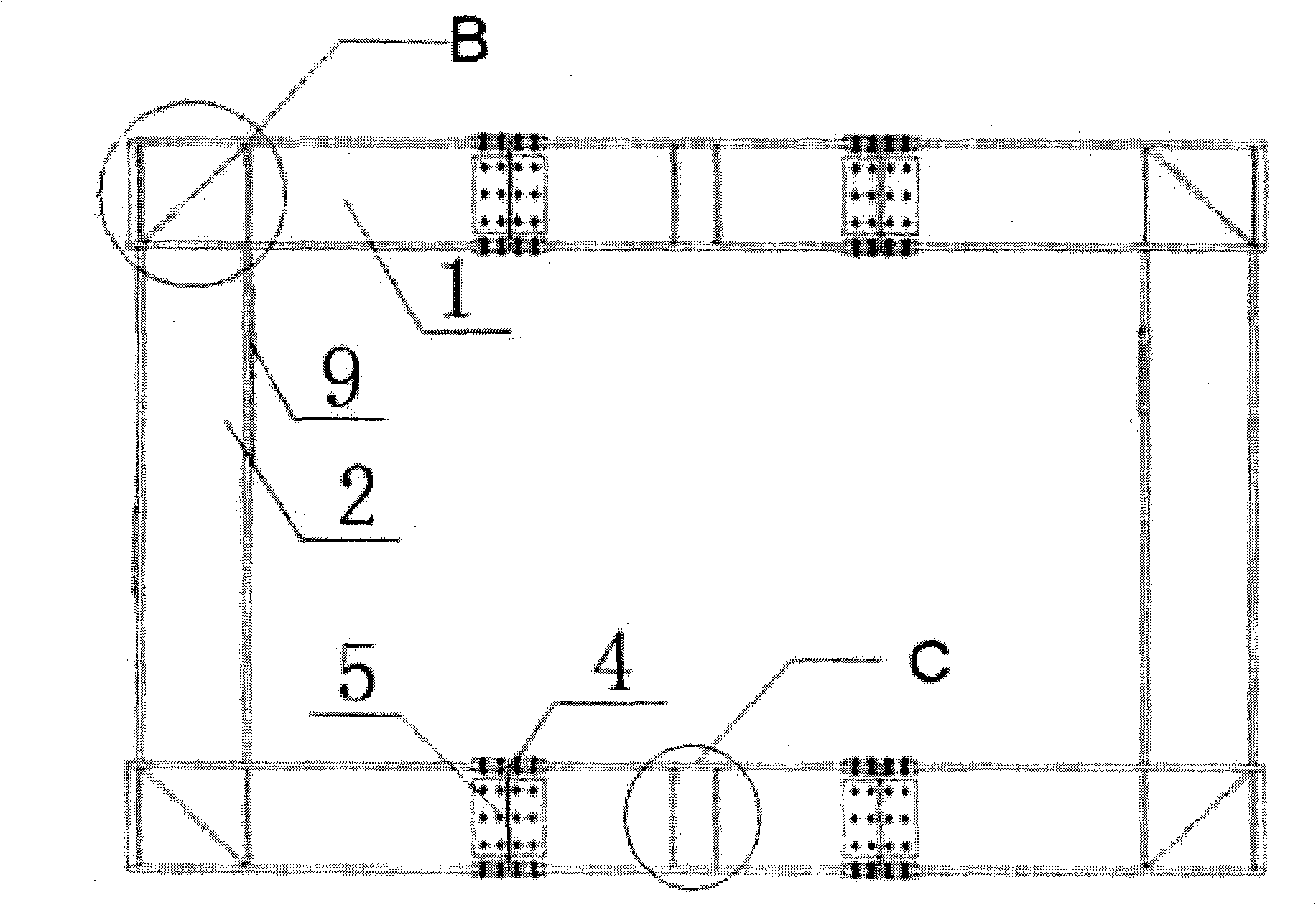 Reaction frame for self-balanced loading