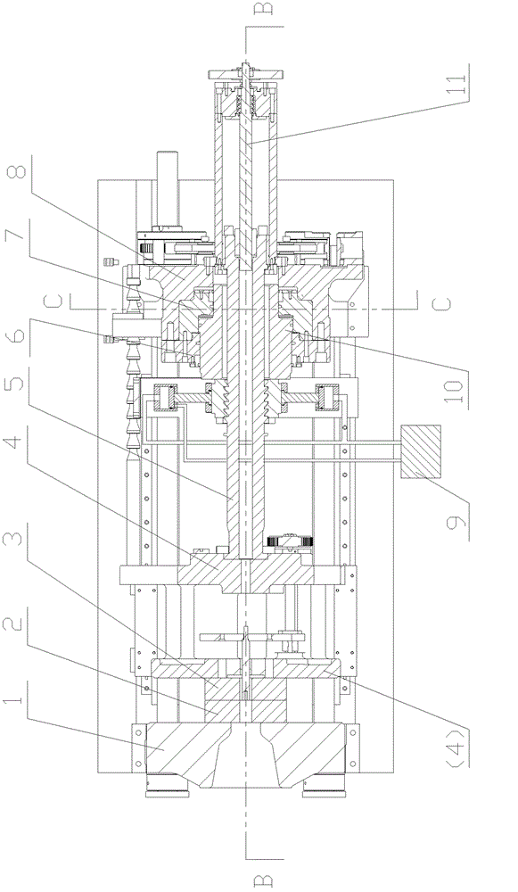 Mold opening and closing device and control method of electro-hydraulic hybrid injection molding machine