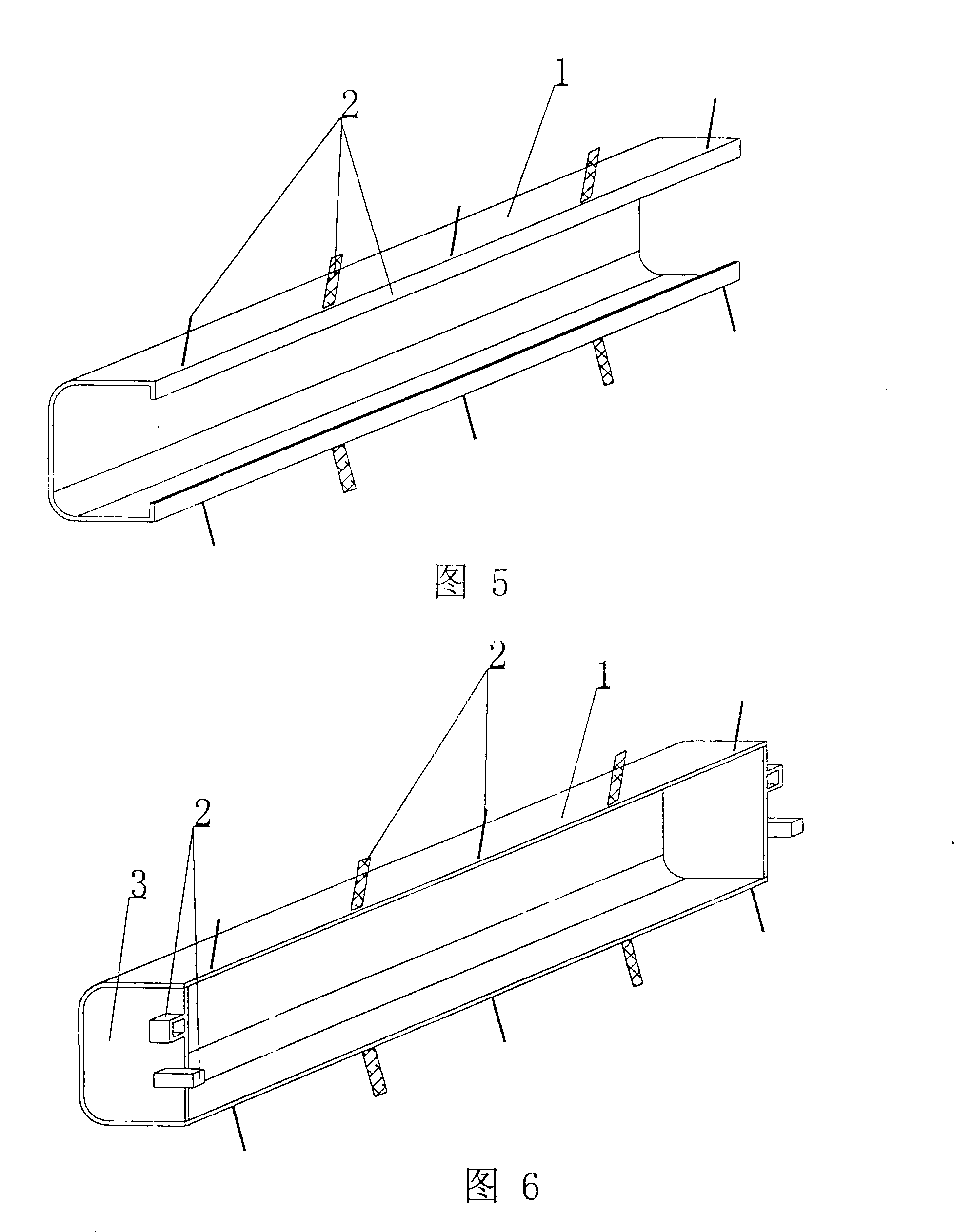 Cast-in-situ reinforcing steel bar concrete floor