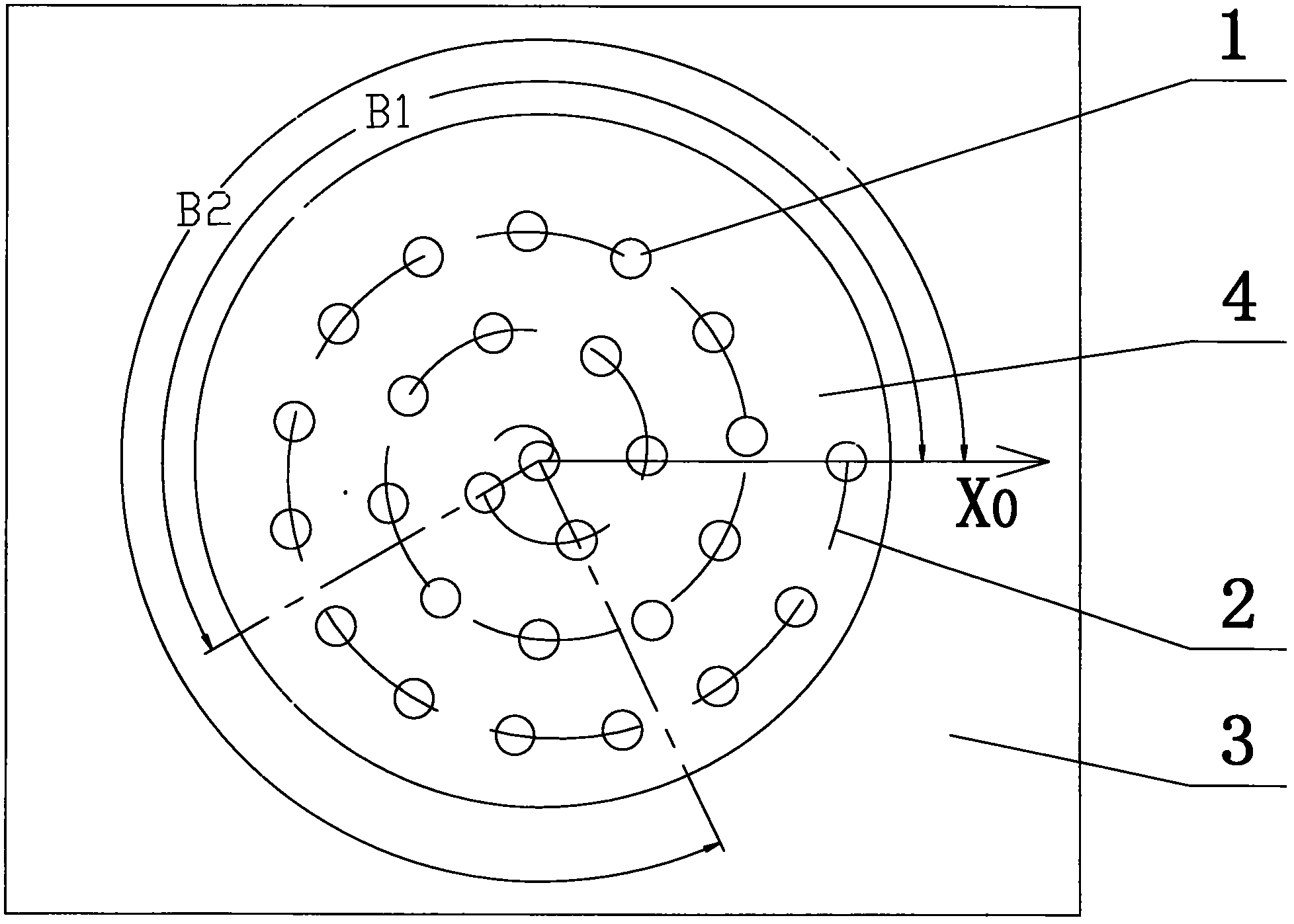 LED (light-emitting diode) chip carrier positioning and absorbing device