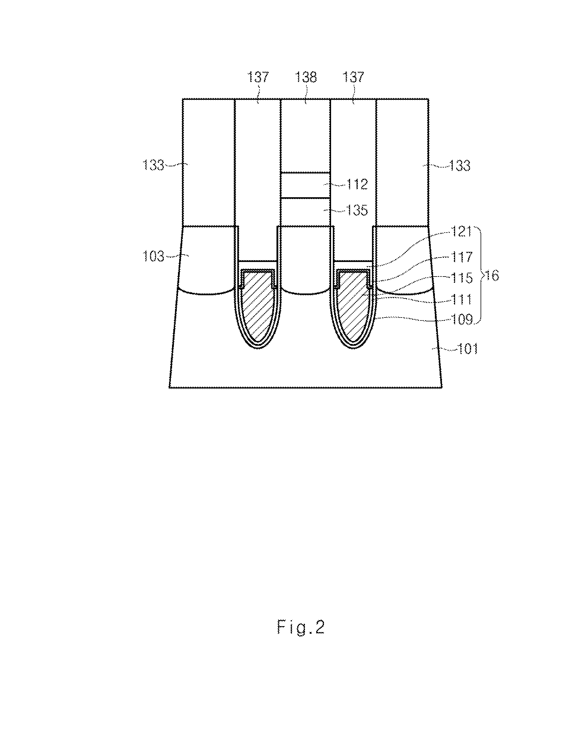 Semiconductor device having buried gate, method of fabricating the same, and module and system having the same