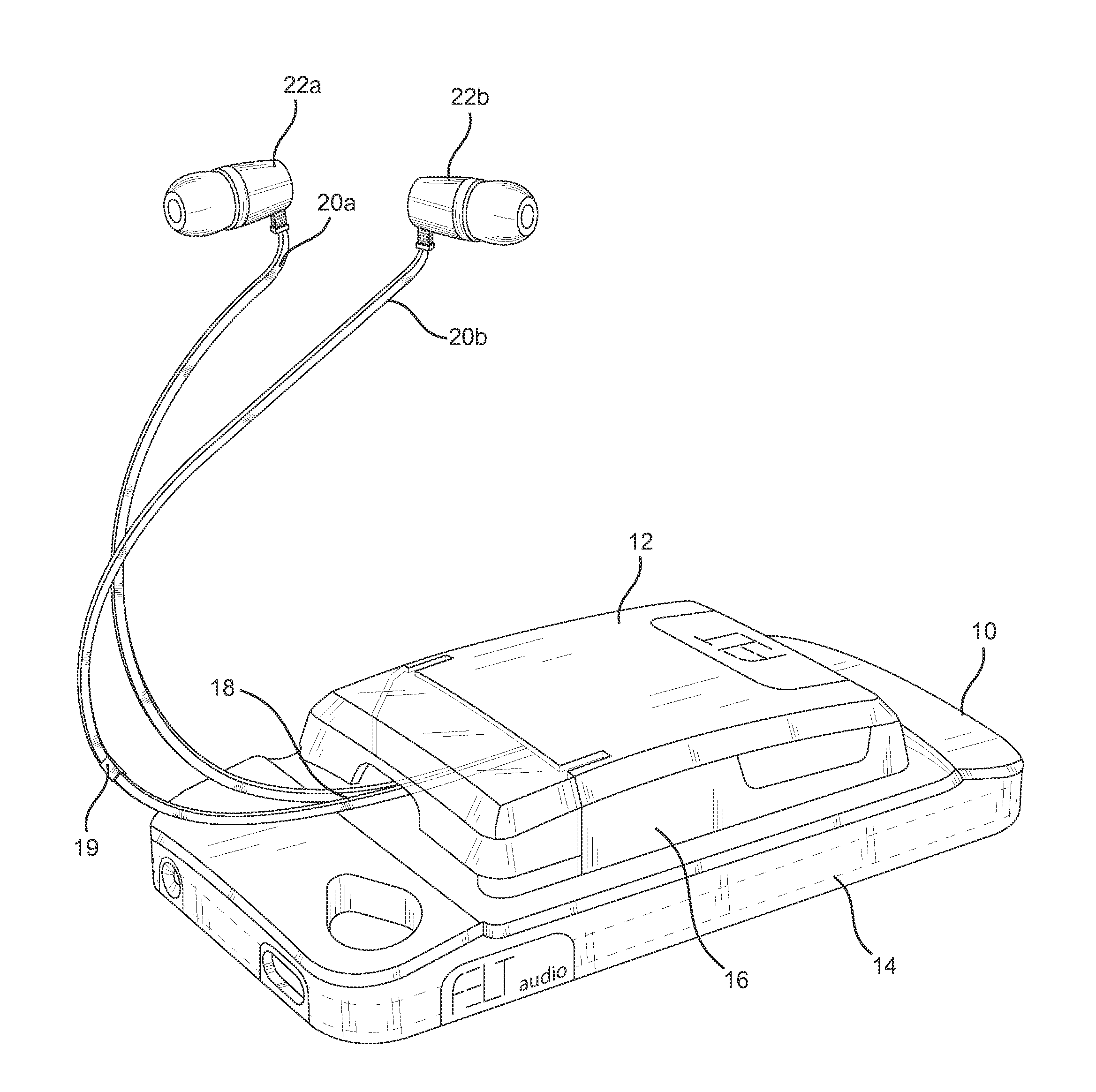 Retractable ear bud assembly having a wireless receiver