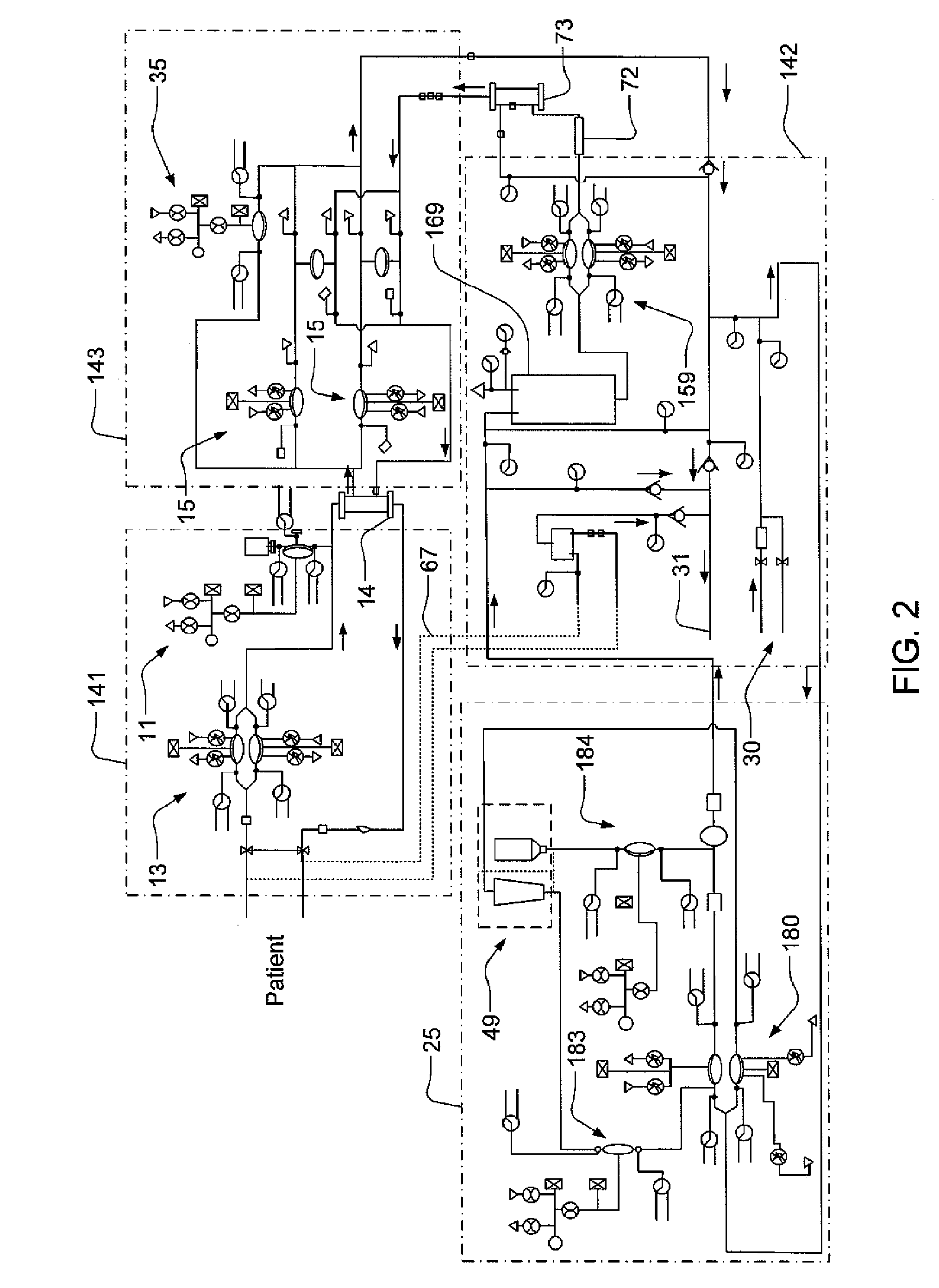 Blood circuit assembly for a hemodialysis system