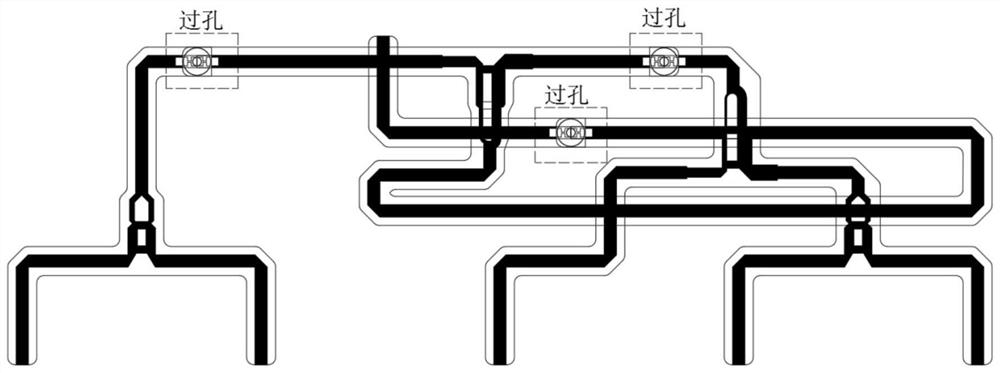 Debugging method for micro-strip power divider after laser welding and packaging