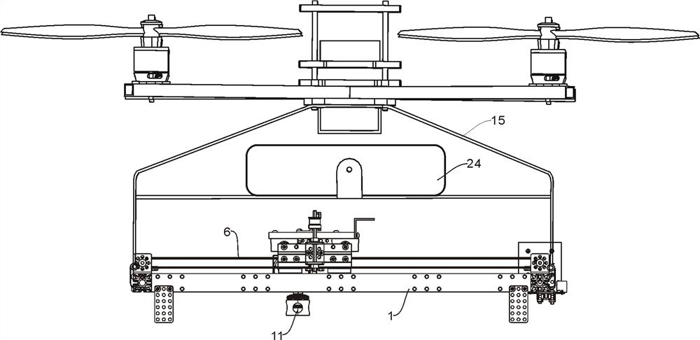 Agricultural adjustable rotary pesticide spraying device and method based on unmanned aerial vehicle