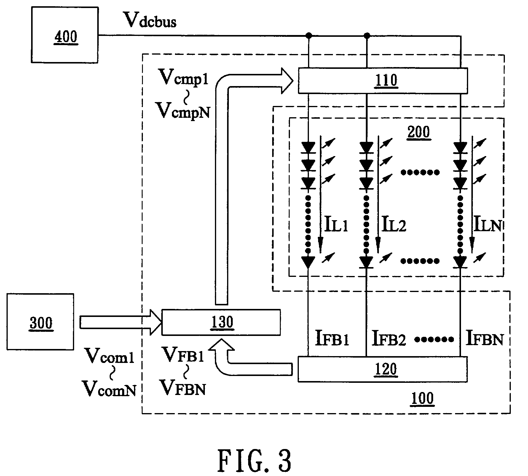 Driver and method for driving a semiconductor light emitting device array