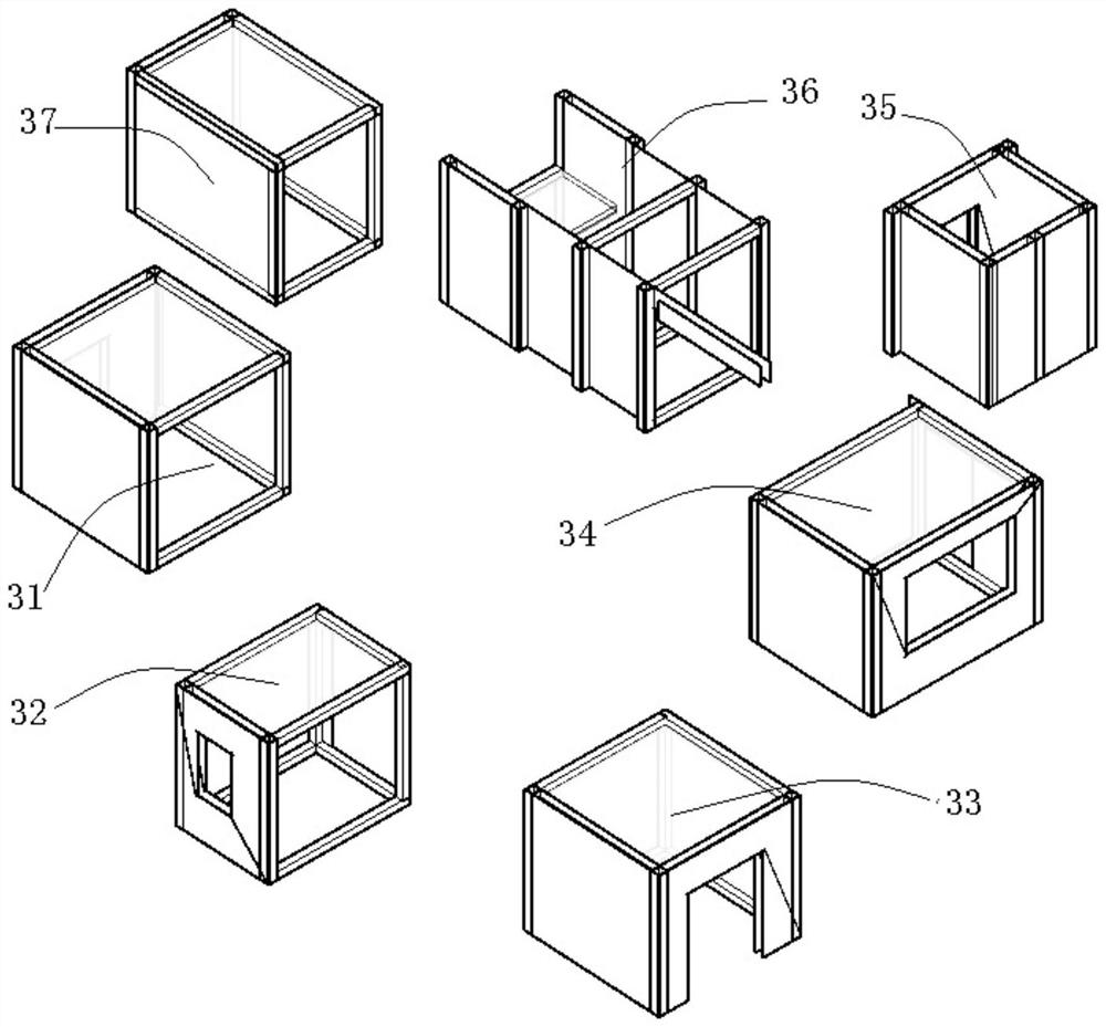 Steel structure wall and modular steel-concrete composite building structure