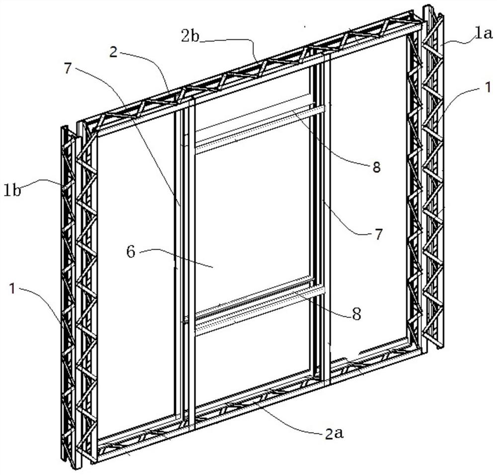 Steel structure wall and modular steel-concrete composite building structure