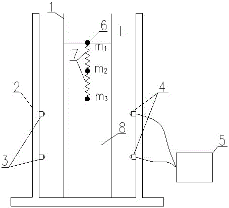 Method for measuring liquid viscosity coefficient through spring ball system