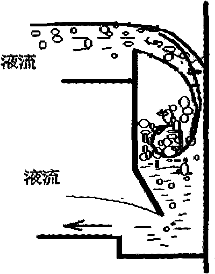 Duplex overflow weir capable of promoting vapor-liquid separation