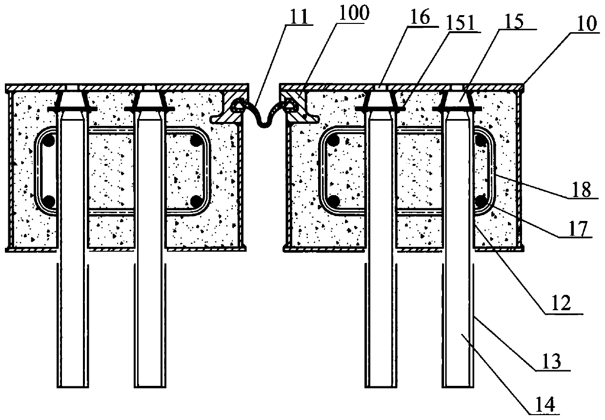 Self-stabilizing rapid-mounted bridge expansion and contraction device and mounting method thereof