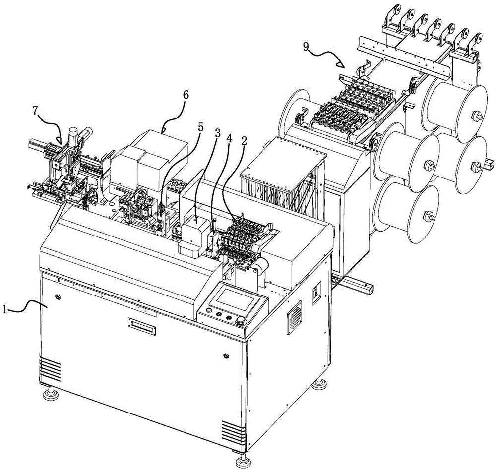 Terminal crimping and shell plugging device for full-automatic wire stripping terminal crimping and shell plugging machine