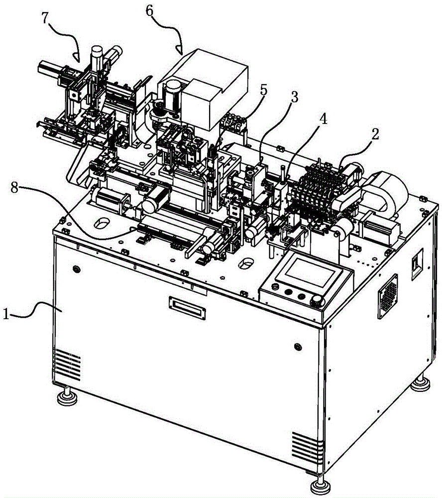 Terminal crimping and shell plugging device for full-automatic wire stripping terminal crimping and shell plugging machine