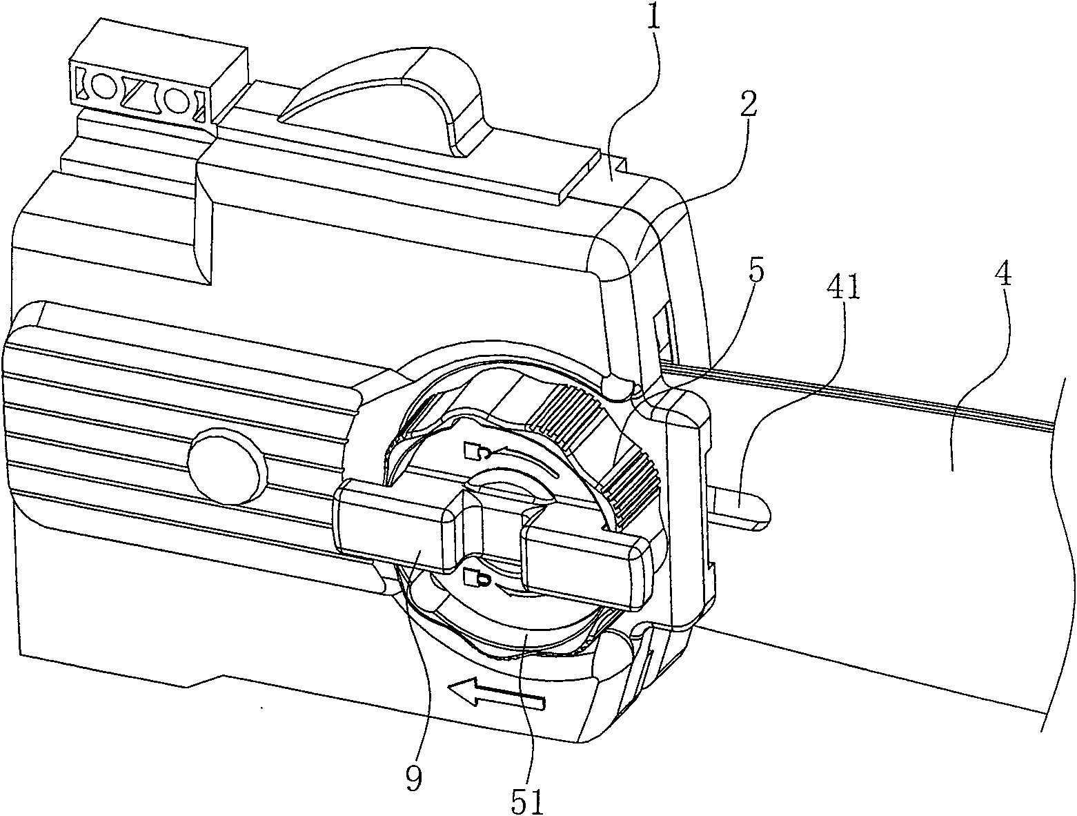 Regulation structure of chain saw chain