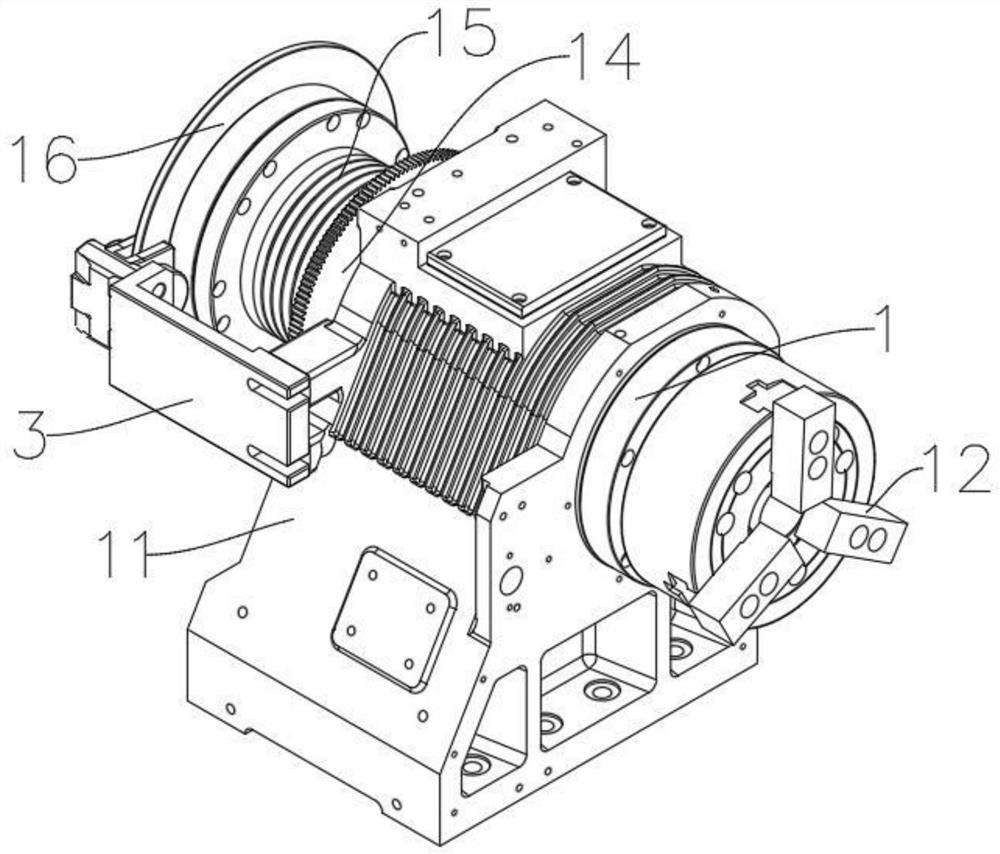 CF type servo interpolation shaft main shaft device for numerical control lathe