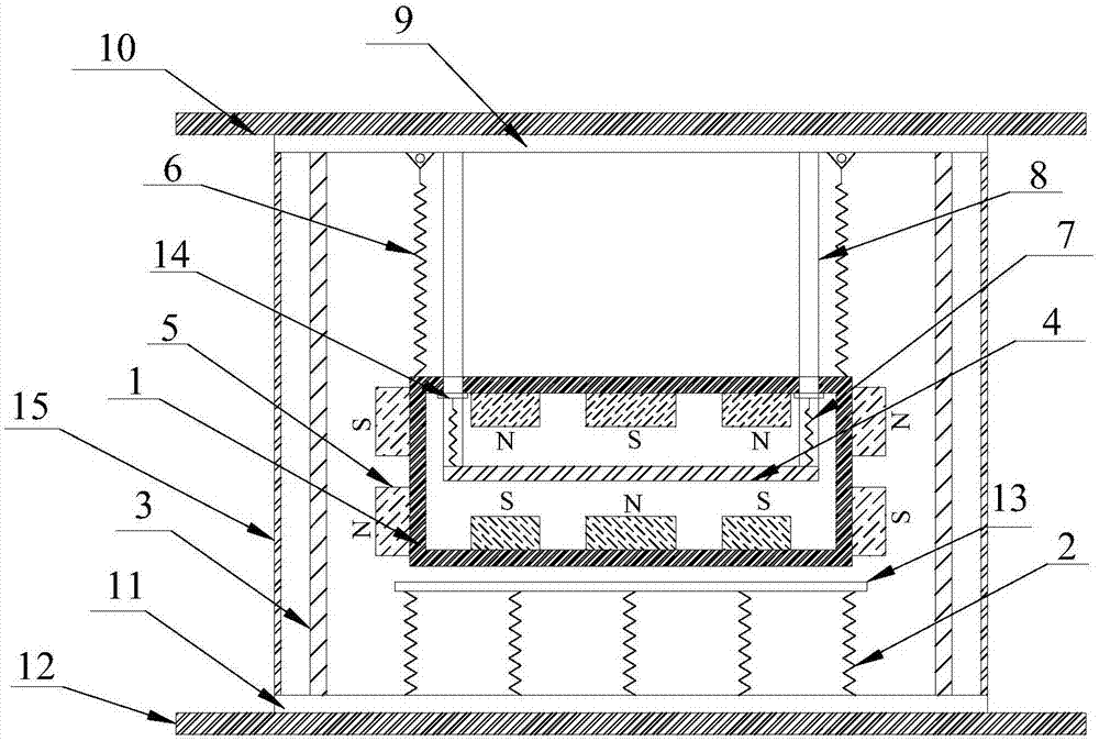 Permanent magnet tuning mass damping device used for bridge expansion joint damage control