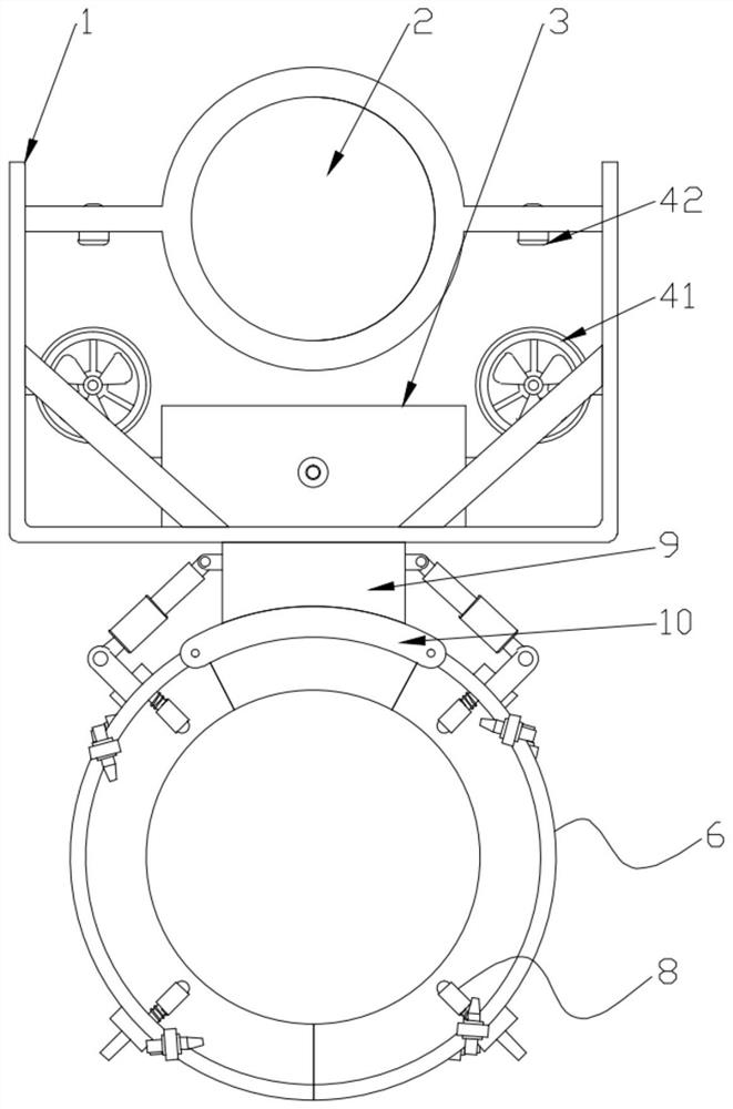 Underwater pipeline detection robot with cleaning function