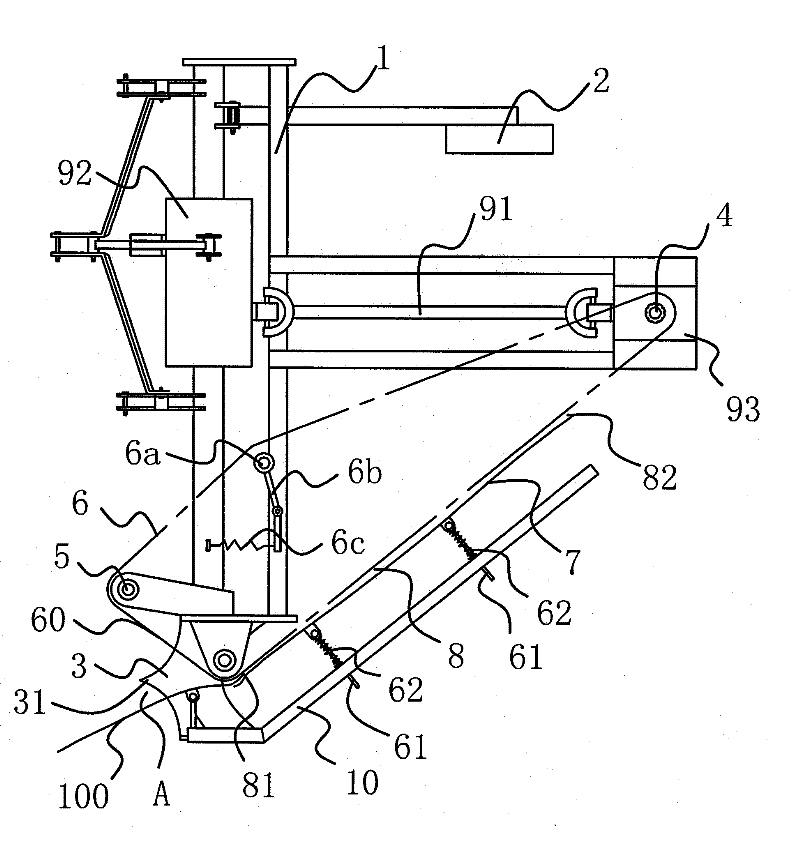 Flue-cured tobacco rod pulling machine