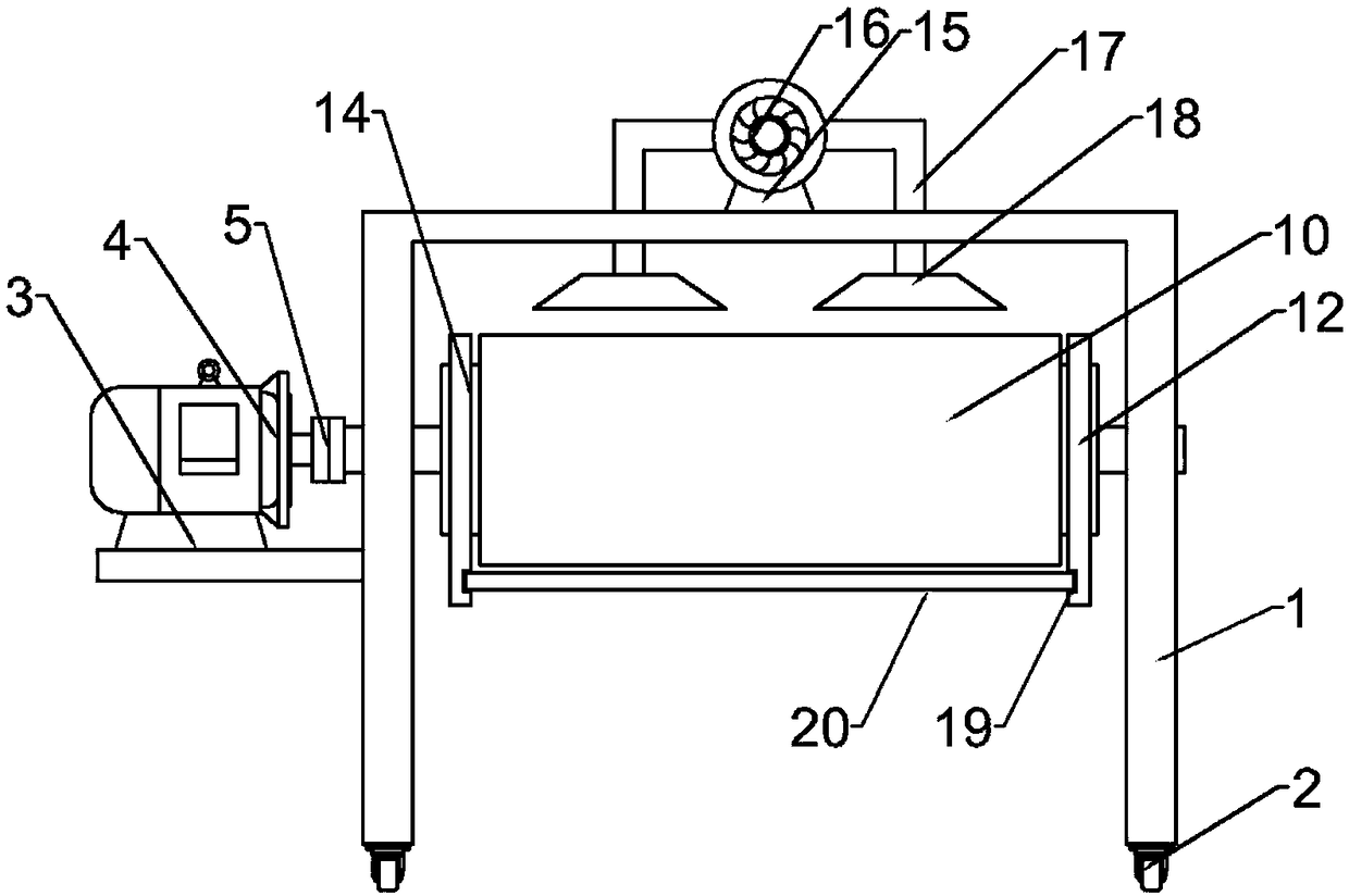 Material screening and impurity removing device