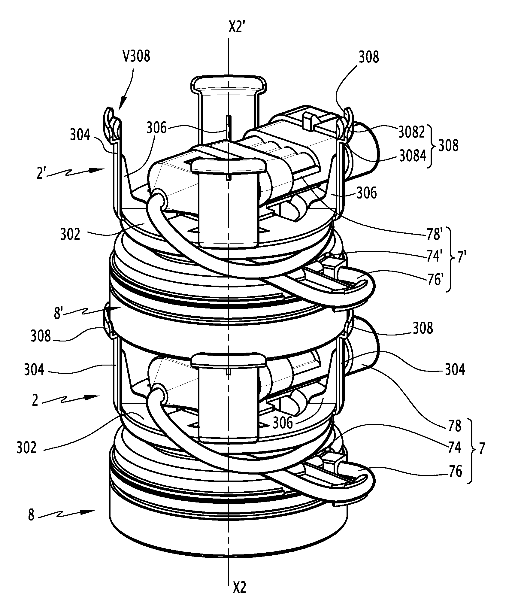 Temporary support member for a sensor unit of a bearing, sensing sub-assembly and bearing assembly comprising such a support member