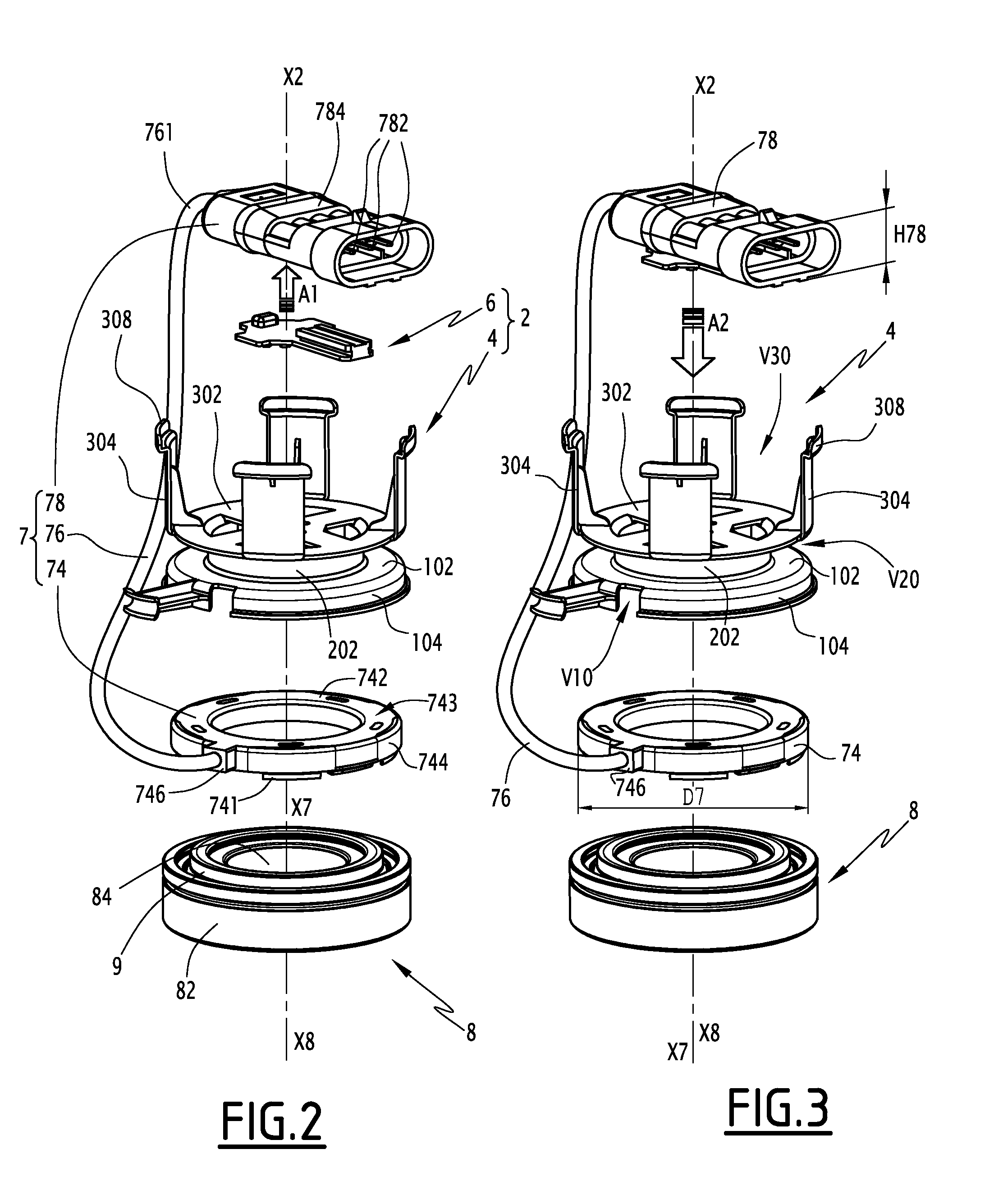 Temporary support member for a sensor unit of a bearing, sensing sub-assembly and bearing assembly comprising such a support member