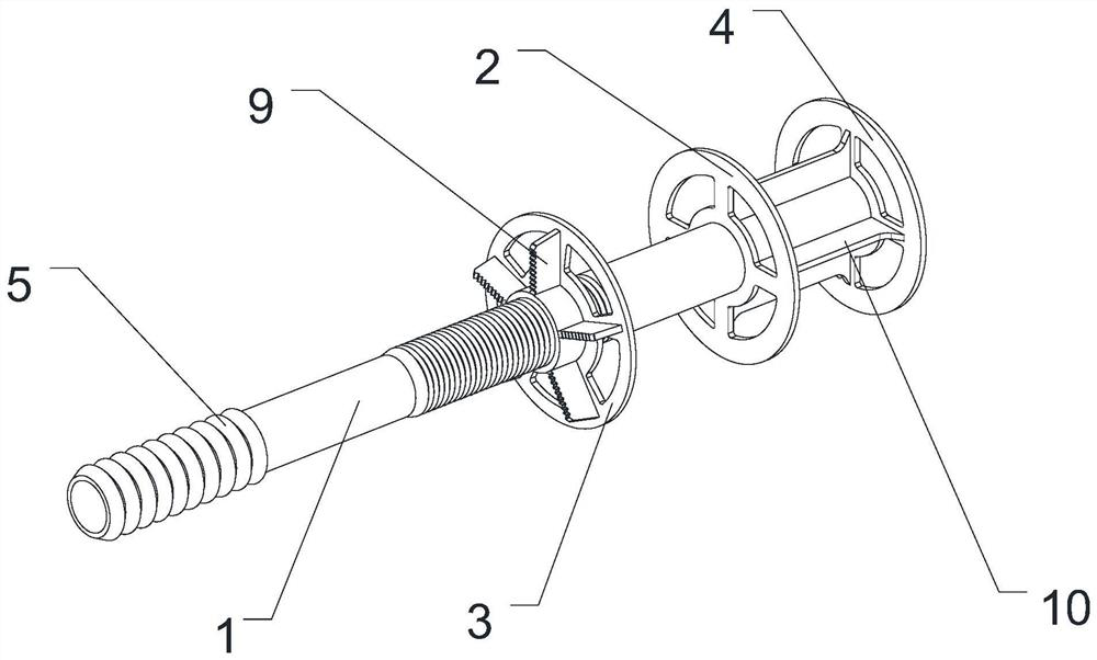 Tubular connecting piece for cast-in-place concrete wall and heat preservation plate with tubular connecting piece