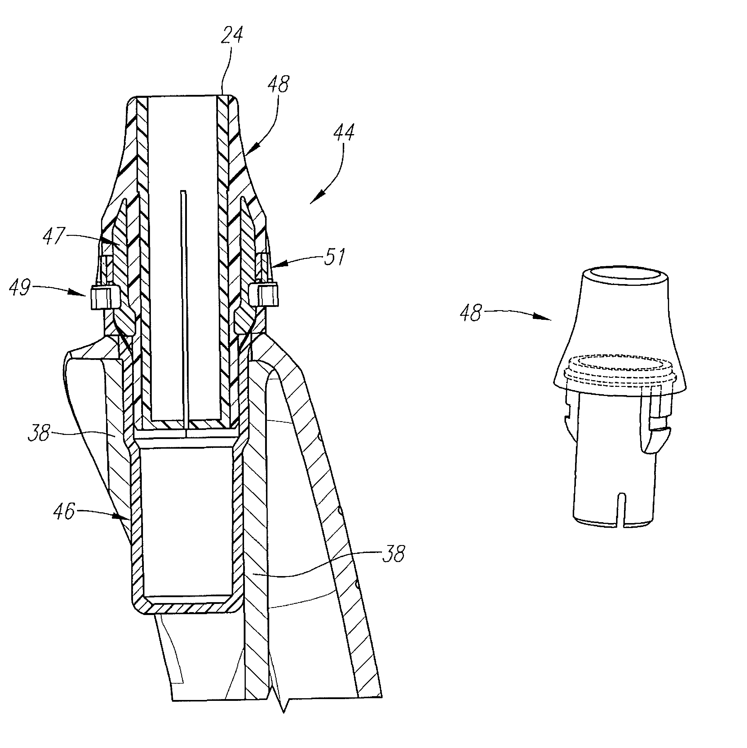 Connection assembly for a golf club